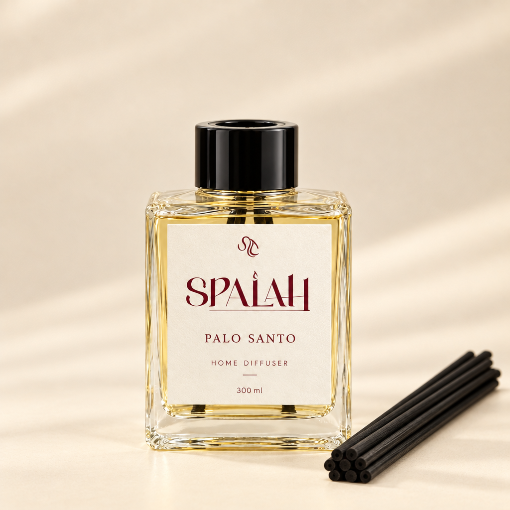 Spalah Palo Santo diffuser with reeds alongside
