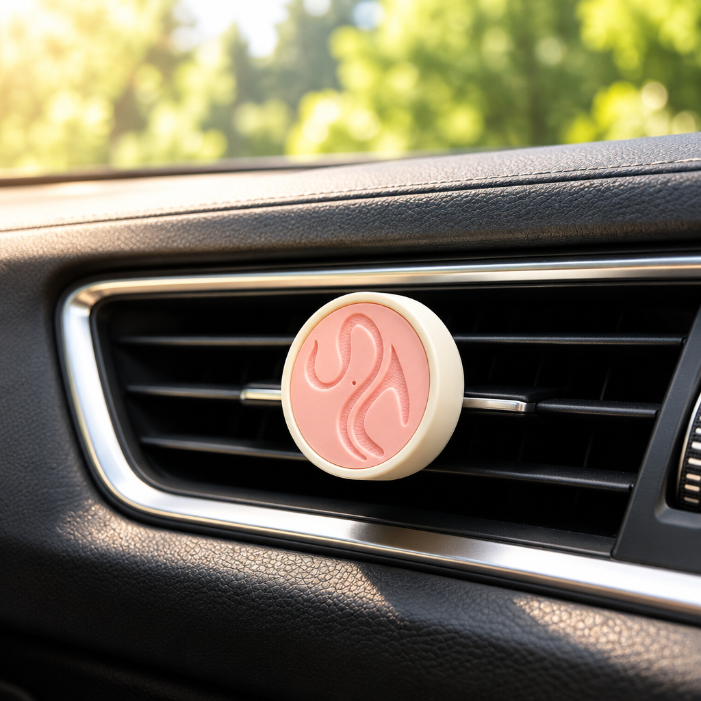 Spalah Citrus Bloom car diffuser on a car air vent